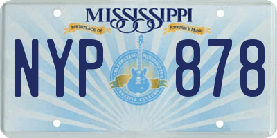MS license plate NYP878