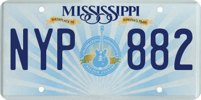 MS license plate NYP882