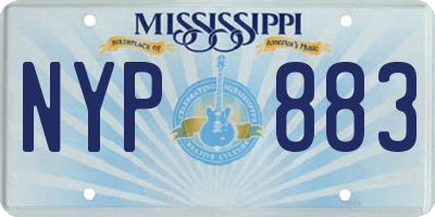 MS license plate NYP883