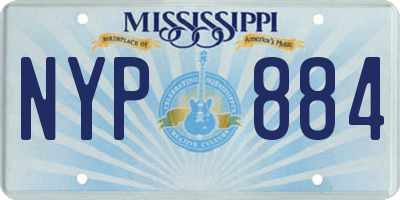 MS license plate NYP884