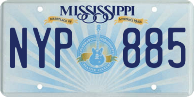 MS license plate NYP885