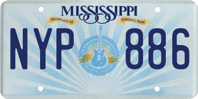 MS license plate NYP886