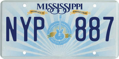 MS license plate NYP887