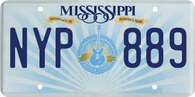 MS license plate NYP889