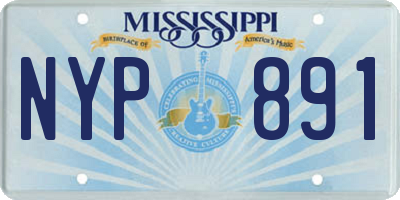 MS license plate NYP891