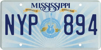 MS license plate NYP894