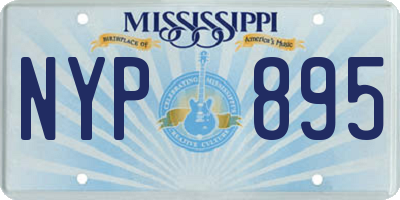 MS license plate NYP895