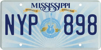 MS license plate NYP898