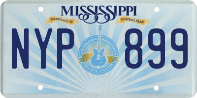 MS license plate NYP899