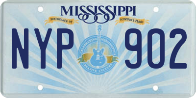 MS license plate NYP902