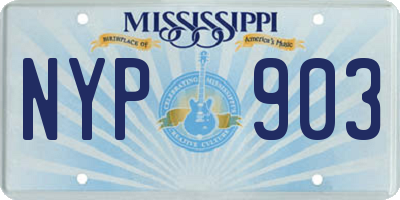 MS license plate NYP903