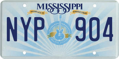 MS license plate NYP904