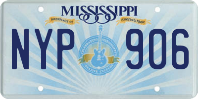 MS license plate NYP906