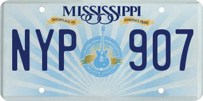 MS license plate NYP907
