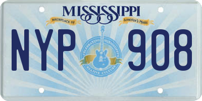 MS license plate NYP908