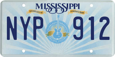 MS license plate NYP912
