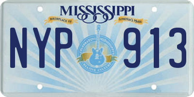 MS license plate NYP913