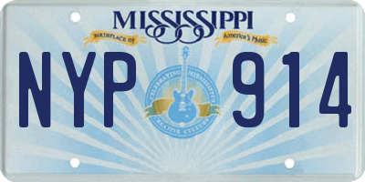 MS license plate NYP914