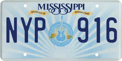 MS license plate NYP916