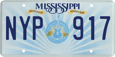 MS license plate NYP917
