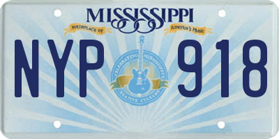 MS license plate NYP918