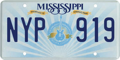 MS license plate NYP919