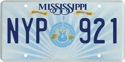 MS license plate NYP921