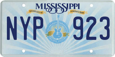 MS license plate NYP923