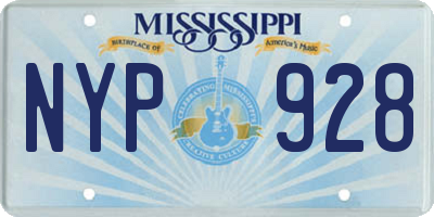 MS license plate NYP928