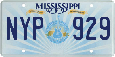 MS license plate NYP929