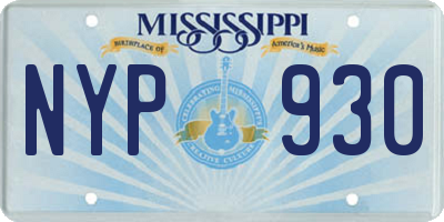 MS license plate NYP930