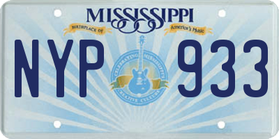 MS license plate NYP933
