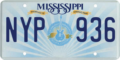 MS license plate NYP936