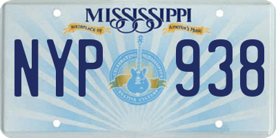 MS license plate NYP938