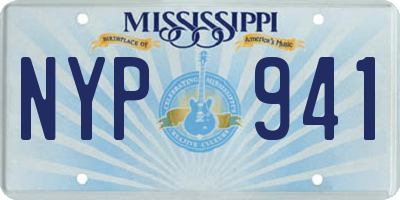MS license plate NYP941