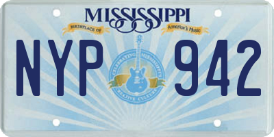 MS license plate NYP942