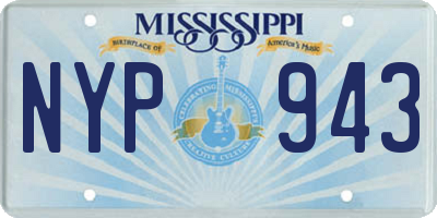MS license plate NYP943