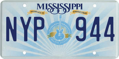 MS license plate NYP944