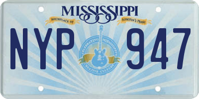 MS license plate NYP947