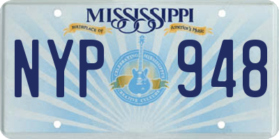 MS license plate NYP948