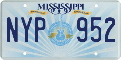 MS license plate NYP952