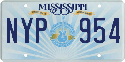 MS license plate NYP954