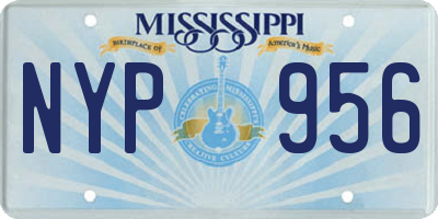 MS license plate NYP956