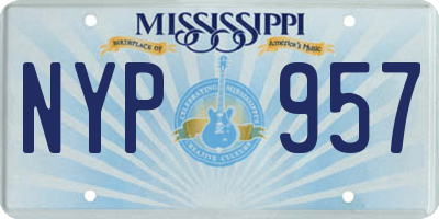 MS license plate NYP957