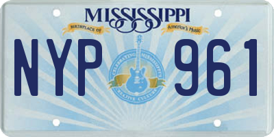 MS license plate NYP961
