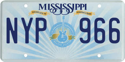 MS license plate NYP966