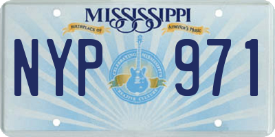 MS license plate NYP971