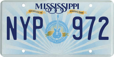 MS license plate NYP972