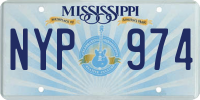 MS license plate NYP974