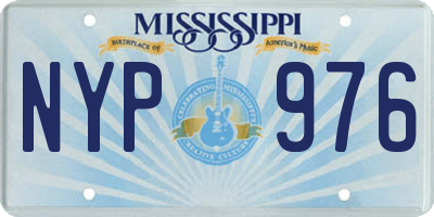 MS license plate NYP976